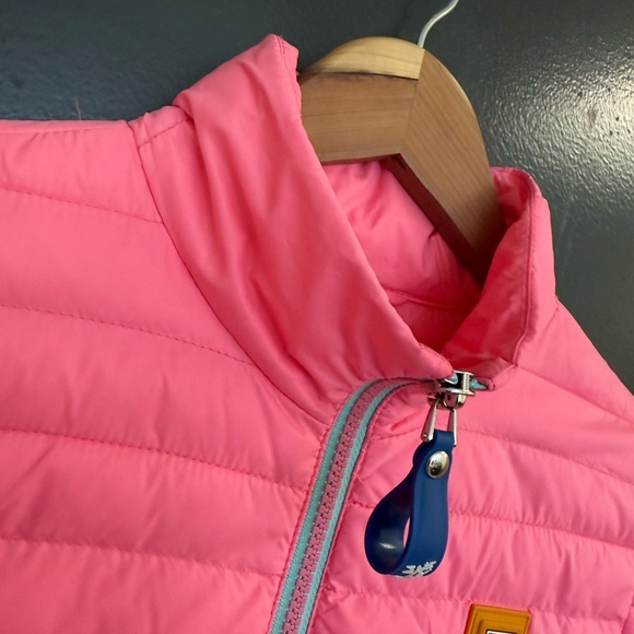 Piero Guidi NWOT S feather puffer vibrant pink ultra lux never worn - Picture 3 of 16